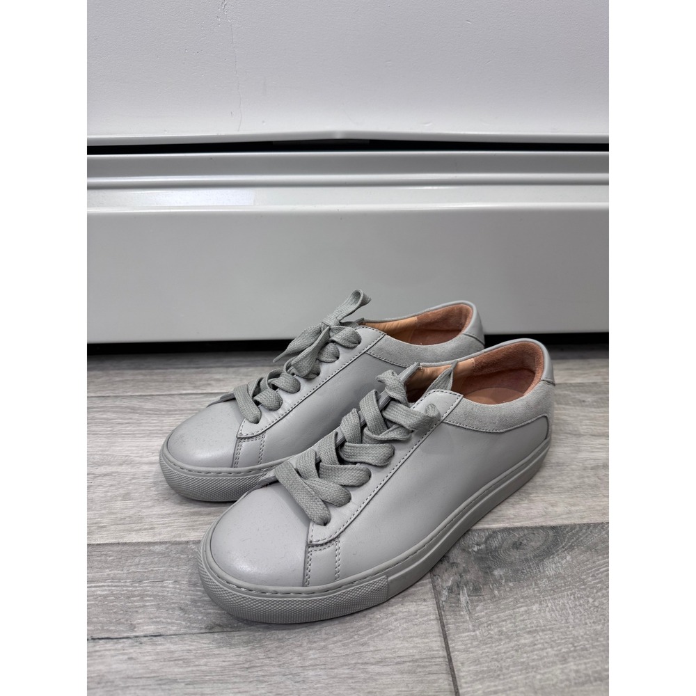 Koio Women Grey Leather Capri Low Top Sneakers Made in Italy Size 36 (US 6)